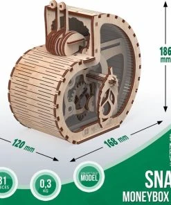 Mr. Playwood Modelbouwpakket Snail Moneybox 18,6 Cm Hout 81-delig 10 Mr. Playwood Modelbouwpakket Snail Moneybox 18,6 Cm Hout 81-delig -Goedkope puzzels winkel 550x544 1