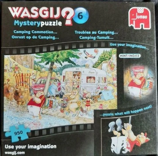Wasgij Mystery 6 Onrust Op De Camping Puzzel - 950 Stukjes 1 Wasgij Mystery 6 Onrust Op De Camping Puzzel - 950 Stukjes