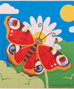 BIGJIGS Puzzel - Van Rupsenzaad Tot Vlinder - Levenscyclus - 3 Lagen