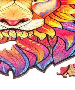 UNIDRAGON Houten Puzzel Dier - Mysterieuze Leeuw - 700 Stukjes - Royal Size 42x54 Cm -Goedkope puzzels winkel 550x550 10