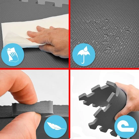 LittleTom 10 Delige Puzzelmat Voor Baby's En Kinderen - 30x30 Puzzel Speelmat EVA Kruipmat 12 LittleTom 10 Delige Puzzelmat Voor Baby's En Kinderen - 30x30 Puzzel Speelmat EVA Kruipmat - Afbeelding 12