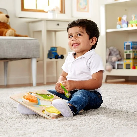 Melissa & Doug First Play Touch & Feel Houten Kiekeboe Dierenpuzzel Met Spiegel 4 Melissa & Doug First Play Touch & Feel Houten Kiekeboe Dierenpuzzel Met Spiegel - Afbeelding 4