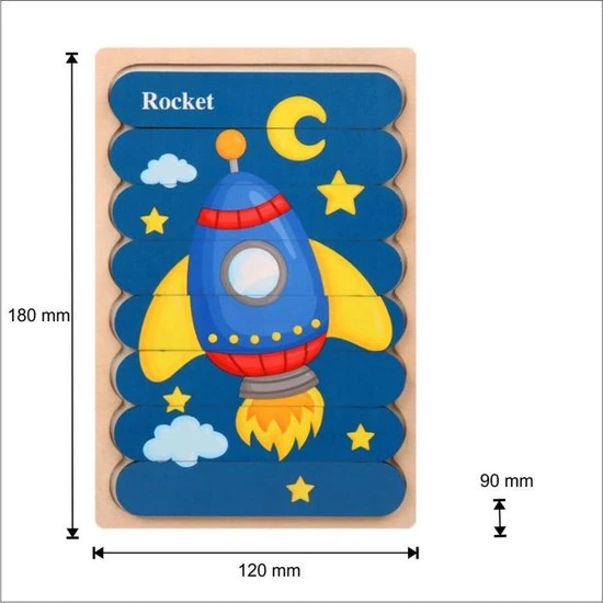 Van Theo Houten Puzzel - Dubbelzijdige Kinderpuzzels - Set 2-in-1 - Montessori Speelgoed - Set Jungle Dieren En Boerderij 2 Van Theo Houten Puzzel - Dubbelzijdige Kinderpuzzels - Set 2-in-1 - Montessori Speelgoed - Set Jungle Dieren En Boerderij - Afbeelding 2