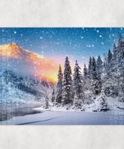 Ontwerp-Zelf Puzzel - Winters Landschap - 500 Stukjes