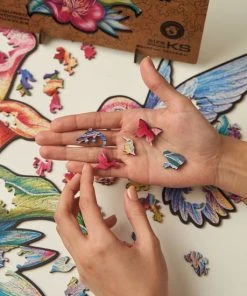 UNIDRAGON Houten Puzzel Dier - Ongrijpbare Kolibri - 300 Stukjes - King Size 48x37 Cm -Goedkope puzzels winkel 550x550 205