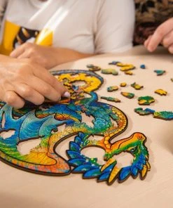 UNIDRAGON Houten Puzzel Dier - Beschermende Draak - 330 Stukjes - King Size 27x44 Cm -Goedkope puzzels winkel 550x550 36