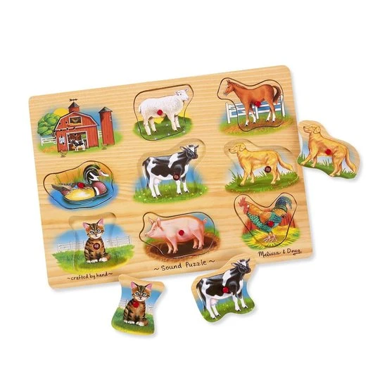 Melissa & Doug - Boerderij - Legpuzzel Met Geluid 2 Melissa & Doug - Boerderij - Legpuzzel Met Geluid - Afbeelding 2
