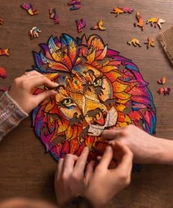 UNIDRAGON Houten Puzzel Dier - Mysterieuze Leeuw - 700 Stukjes - Royal Size 42x54 Cm -Goedkope puzzels winkel 550x550 8