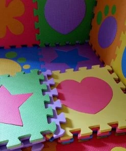 Buxibo - 18-Delige Foam Puzzelmat - Compact Speelkleed Voor Kinderen - Vormen + Figuren - Leerzame Speelmat/Vloermat - 32x32 CM - Multicolor -Goedkope puzzels winkel 550x550 97