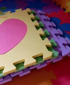 Buxibo - 18-Delige Foam Puzzelmat - Compact Speelkleed Voor Kinderen - Vormen + Figuren - Leerzame Speelmat/Vloermat - 32x32 CM - Multicolor -Goedkope puzzels winkel 550x550 98