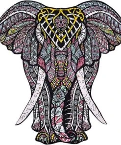 Mystery Elephant 019 A3 | Legpuzzel Olifant |houten Puzzel | 173 Stukjes | Jigsaw Houten Dierenpuzzel| Meer Dan 50 Verschillende Modellen