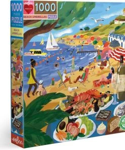 EeBoo Beach Umbrellas Blokpuzzel 1000 Stuk(s) Kunst