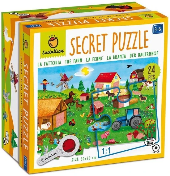 Ludattica - Ludattica Secret Puzzel De Boerderij 24 St 1 Ludattica - Ludattica Secret Puzzel De Boerderij 24 St