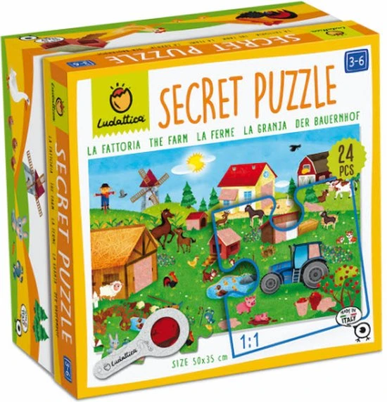 Ludattica - Ludattica Secret Puzzel De Boerderij 24 St 2 Ludattica - Ludattica Secret Puzzel De Boerderij 24 St - Afbeelding 2