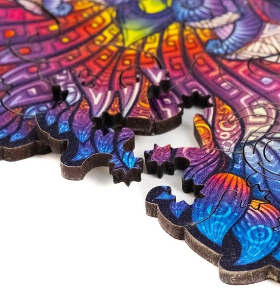 UNIDRAGON Houten Puzzel Dier - Uitstralende Wasbeer - 196 Stukjes - Medium 24x32 Cm 8 UNIDRAGON Houten Puzzel Dier - Uitstralende Wasbeer - 196 Stukjes - Medium 24x32 Cm - Afbeelding 8