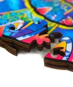 UNIDRAGON Houten Puzzel Dier - Regenboogkleurige Kameleon - 202 Stukjes - Medium 26x33 Cm -Goedkope puzzels winkel 550x578 9