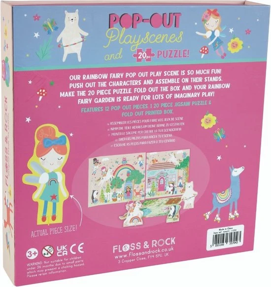 Floss & Rock Speeldoos, Regenboog Fee - 2 In 1 - 21,5 X 21,5 X 4,5 Cm 3 Floss & Rock Speeldoos, Regenboog Fee - 2 In 1 - 21,5 X 21,5 X 4,5 Cm - Afbeelding 3