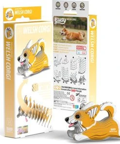 Eugy 3D Model: BOERDERIJDIER / WELSH CORGI Hond 8,5x3,7x5,4cm, In Karton, In Box, 6+