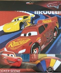 Disney Cars Sticker Schilderij / Maak Je Eigen Schilderij Met 6 Kleuren Stickers