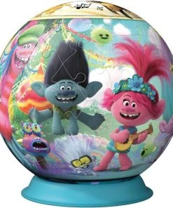 Ravensburger 3D Puzzel Trolls 2 World Tour Puzzelbal - 72 Stukjes