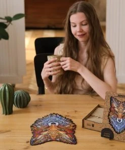 UNIDRAGON Houten Puzzel Dier - Vurige Vos - 308 Stukjes - King Size 27x40 Cm -Goedkope puzzels winkel 550x598