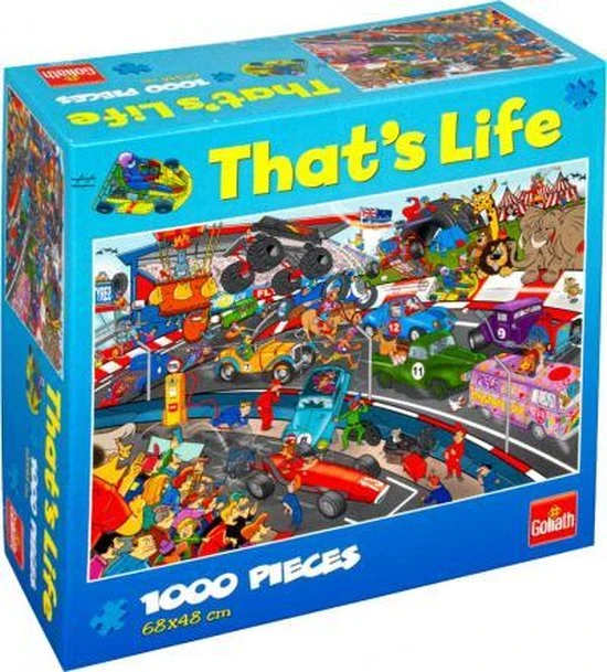 Goliath Legpuzzel That's Life Car Race 1000 Stukjes 1 Goliath Legpuzzel That's Life Car Race 1000 Stukjes