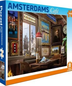 Merkloos Puzzel - Amsterdams Café (1000) -Goedkope puzzels winkel 550x625 1