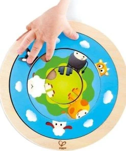 Hape Vormenpuzzel Spinning Farm Junior 20 Cm Hout 4 Stukjes -Goedkope puzzels winkel 550x633