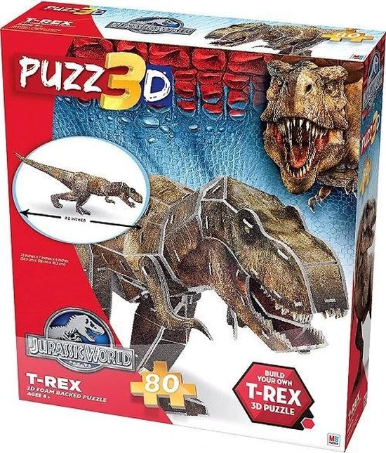 Merkloos Jurassic World T-Rex 3-D Puzzle 1 Merkloos Jurassic World T-Rex 3-D Puzzle