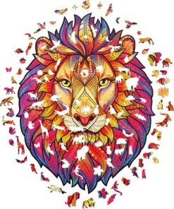 UNIDRAGON Houten Puzzel Dier - Mysterieuze Leeuw - 700 Stukjes - Royal Size 42x54 Cm -Goedkope puzzels winkel 550x655