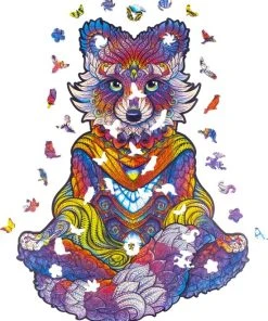 UNIDRAGON Houten Puzzel Dier - Uitstralende Wasbeer - 281 Stukjes - King Size 30x40 Cm -Goedkope puzzels winkel 550x678