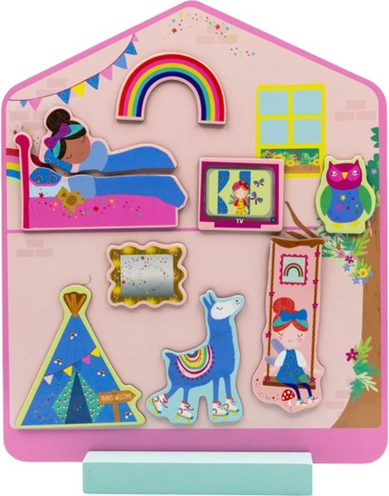 Floss & Rock Magnetisch Speelhuis, Regenboog Fee - 28,5 X 23 X 6 Cm 3 Floss & Rock Magnetisch Speelhuis, Regenboog Fee - 28,5 X 23 X 6 Cm - Afbeelding 3