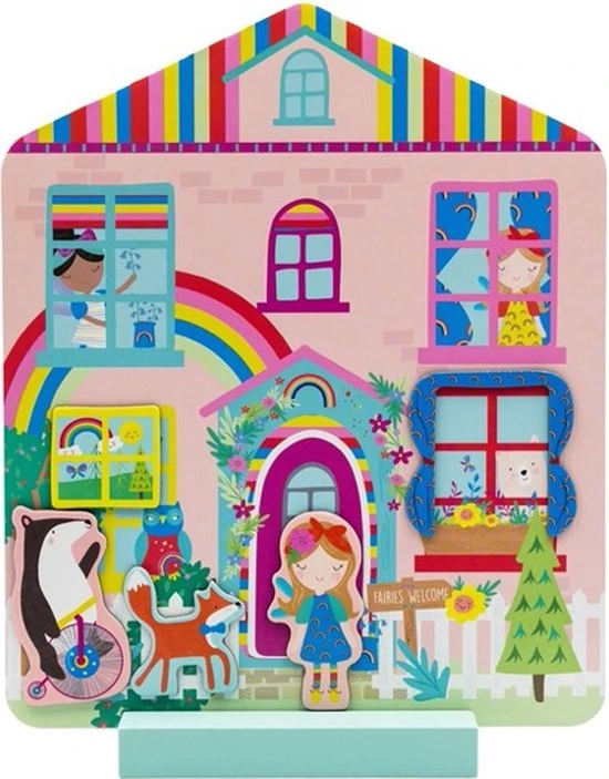 Floss & Rock Magnetisch Speelhuis, Regenboog Fee - 28,5 X 23 X 6 Cm 2 Floss & Rock Magnetisch Speelhuis, Regenboog Fee - 28,5 X 23 X 6 Cm - Afbeelding 2