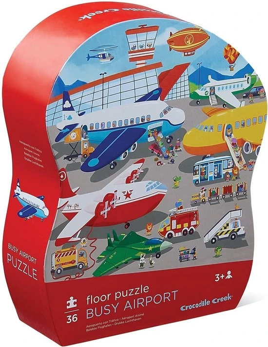 Crocodile Creek Gevormde Puzzel Busy Airport - 36 Stukjes 3 Crocodile Creek Gevormde Puzzel Busy Airport - 36 Stukjes - Afbeelding 3