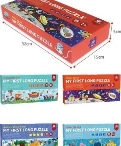 MiDeer Pinwheel Hoge Kwaliteit Mijn Eerste Lange Puzzel 94*21CM 30 Extra Grote En Dikke Stuks - Ruimte: Ruimteschip + Raket + Constellatie + Satelliet - Vloer Puzzel Voor 2 Jaar+ - Vloer Puzzel Voor Peuter Vanaf 2 Jaar -Goedkope puzzels winkel 550x726