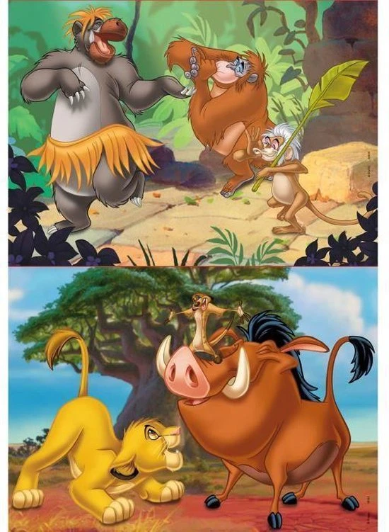 Disney Leeuwenkoning En Jungleboek Educa 18103 2 X 20 Stukjes 2 Disney Leeuwenkoning En Jungleboek Educa 18103 2 X 20 Stukjes - Afbeelding 2