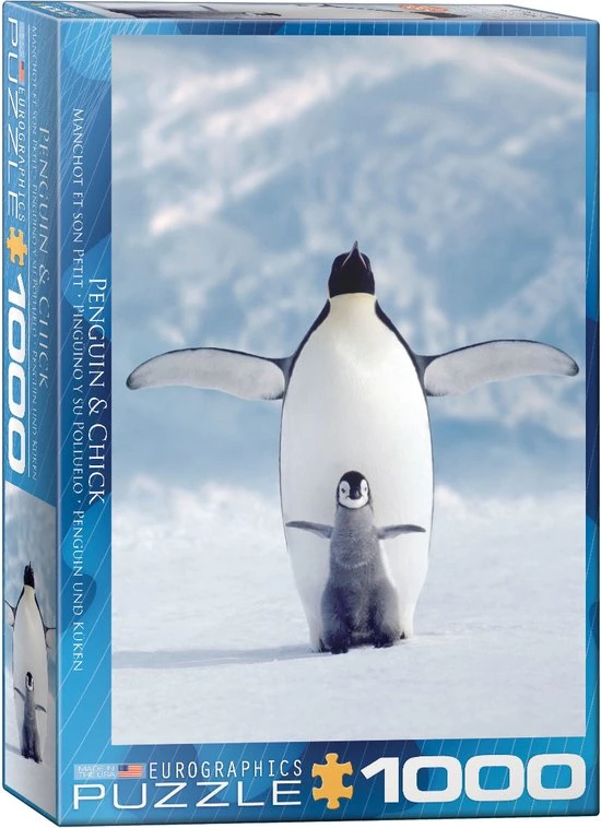 Eurographics Puzzel Penguin & Chick - 1000 Stukjes 1 Eurographics Puzzel Penguin & Chick - 1000 Stukjes