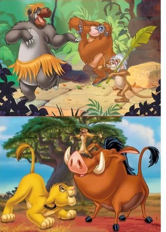 Disney Leeuwenkoning En Jungleboek Educa 18103 2 X 20 Stukjes 4 Disney Leeuwenkoning En Jungleboek Educa 18103 2 X 20 Stukjes - Afbeelding 4