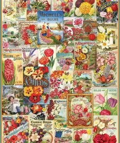 Eurographics Puzzel Flower Seed Catalog Covers - 1000 Stukjes -Goedkope puzzels winkel 550x768 1