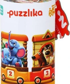 Puzzlika Puzzel - Dieren Trein - 10x 2 Stukjes