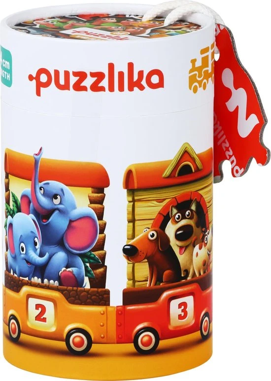 Puzzlika Puzzel - Dieren Trein - 10x 2 Stukjes 1 Puzzlika Puzzel - Dieren Trein - 10x 2 Stukjes
