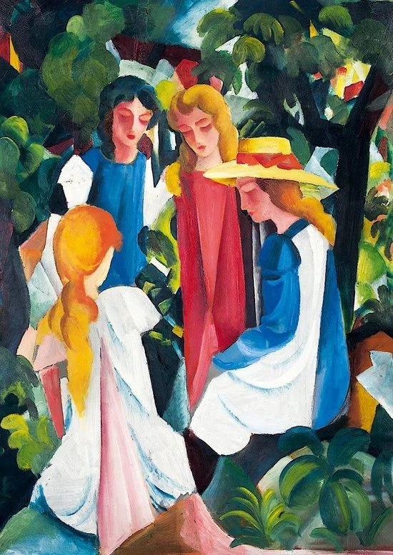 Bluebird August Macke - Four Girls 1913 1000 2 Bluebird August Macke - Four Girls 1913 1000 - Afbeelding 2