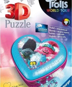 Ravensburger 3D Puzzel Hartendoosje Trolls 2 Word Tour - 54 Stukjes
