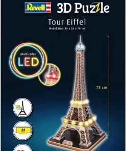 Revell 00150 Tour Eiffel Tower Paris - LED Edition 3D Puzzel -Goedkope puzzels winkel 550x830