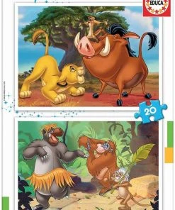 Disney Leeuwenkoning En Jungleboek Educa 18103 2 X 20 Stukjes